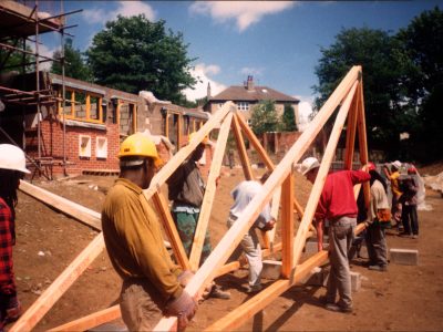 picture of building site with men working
